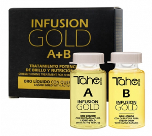 Tahe Infusion Gold A+B - kuracja regenerująca do włosów zniszczonych 2x10ml