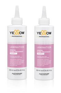 Yellow LAMINATION KERATIN GLASS - Zestaw Faza "1" 250ml + Faza "2" 250m